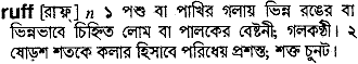 Ruff in Bangla Academy Dictionary