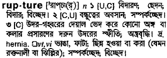 Rupture in Bangla Academy Dictionary
