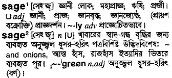 Sage in Bangla Academy Dictionary