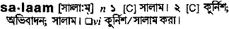 Salaam in Bangla Academy Dictionary