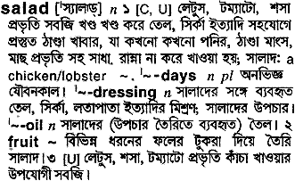 Salad in Bangla Academy Dictionary