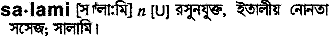 Salami in Bangla Academy Dictionary