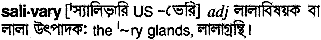 Salivary in Bangla Academy Dictionary
