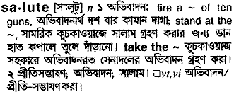 Salute in Bangla Academy Dictionary