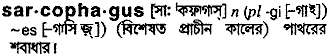 Sarcophagus in Bangla Academy Dictionary