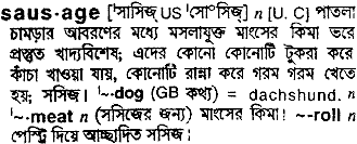 Sausage in Bangla Academy Dictionary