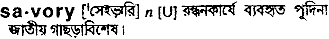 Savory in Bangla Academy Dictionary