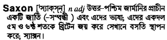 Saxon in Bangla Academy Dictionary