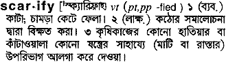 Scarify in Bangla Academy Dictionary