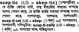 Sceptic in Bangla Academy Dictionary