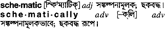 Schematic in Bangla Academy Dictionary