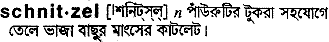 Schnitzel in Bangla Academy Dictionary