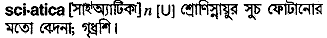 Sciatica in Bangla Academy Dictionary