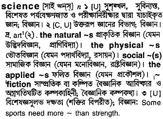 Science in Bangla Academy Dictionary