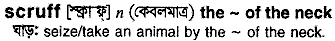 Scruff in Bangla Academy Dictionary