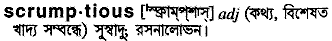 Scrumptious in Bangla Academy Dictionary