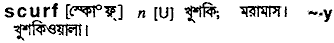 Scurf in Bangla Academy Dictionary