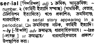 Serial in Bangla Academy Dictionary