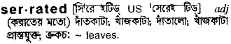 Serrated in Bangla Academy Dictionary