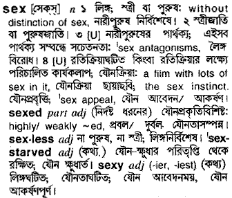 Sex in Bangla Academy Dictionary