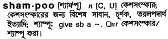 Shampoo in Bangla Academy Dictionary