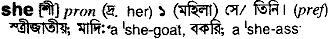 She in Bangla Academy Dictionary