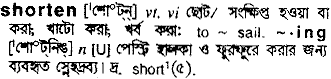 Shorten in Bangla Academy Dictionary