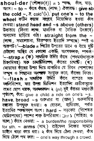Shoulder in Bangla Academy Dictionary