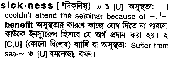 Sickness in Bangla Academy Dictionary