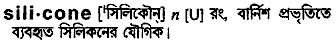 Silicone in Bangla Academy Dictionary