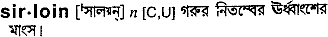 Sirloin in Bangla Academy Dictionary