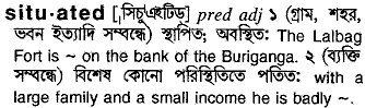 Situated in Bangla Academy Dictionary