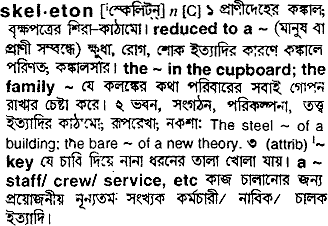 Skeleton in Bangla Academy Dictionary