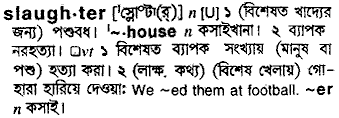 Slaughter in Bangla Academy Dictionary