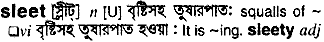 Sleet in Bangla Academy Dictionary