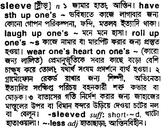 Sleeve in Bangla Academy Dictionary