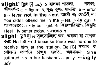 Slight in Bangla Academy Dictionary