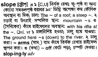 Slope in Bangla Academy Dictionary