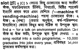 Slot in Bangla Academy Dictionary