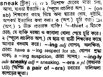 Sneak in Bangla Academy Dictionary