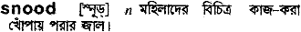 Snood in Bangla Academy Dictionary