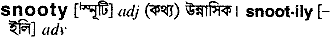 Snooty in Bangla Academy Dictionary