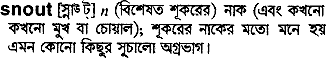 Snout in Bangla Academy Dictionary