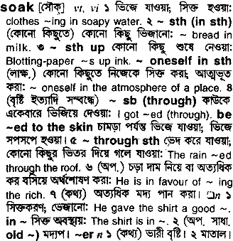 Soak in Bangla Academy Dictionary