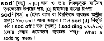 Sod in Bangla Academy Dictionary
