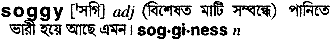 Soggy in Bangla Academy Dictionary