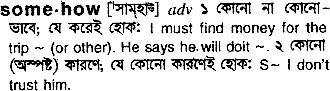 Somehow in Bangla Academy Dictionary
