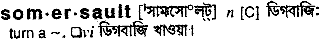 Somersault in Bangla Academy Dictionary