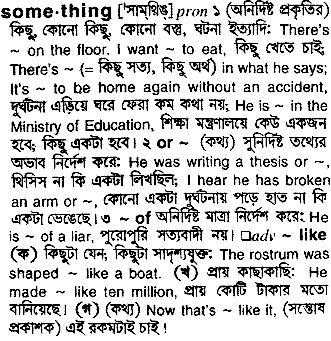 Something in Bangla Academy Dictionary