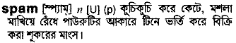 Spam in Bangla Academy Dictionary